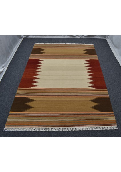 Yeni El Dokuma Özel Tasarım Modern Seçkin Yün Kilim 5438