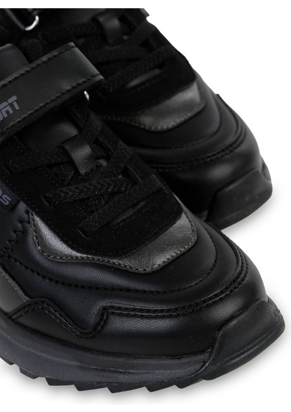 Erkek Çocuk Spor Ayakkabı 31-35 Numara Füme-Siyah indirimleri