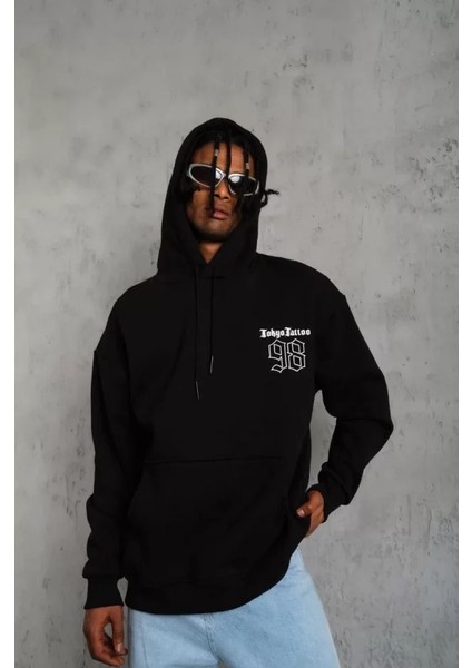 By Kea Erkek 98 Baskılı Kapşonlu Sweat - Siyah fiyatları