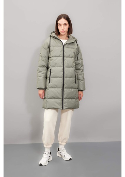 Regular Fit Kapüşonlu Fermuarlı Cepli Parka D5953AX24WN fiyatları