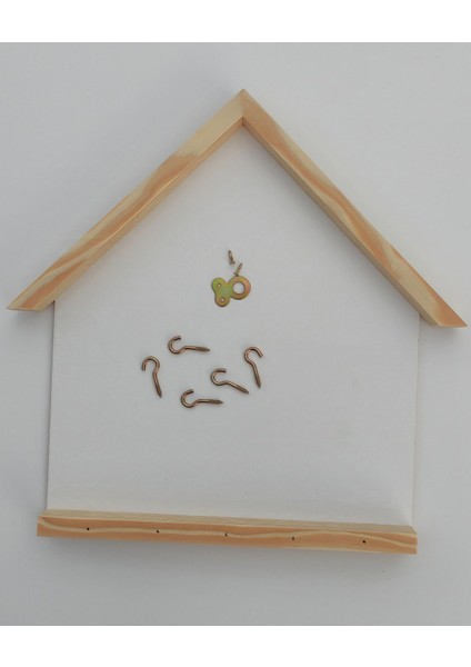 25 x 30 cm Ahşap Çerçeveli Boyanabilir Açık Anahtarlık Panosu Beyaz fırsatları