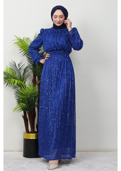 Işılay Tesettür Abiye Saks modelleri