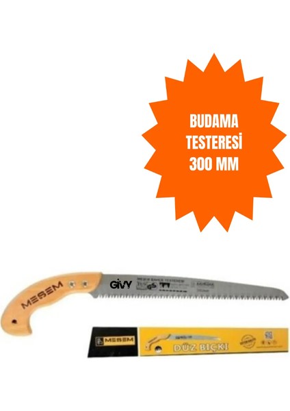 Kılıfsız Tahta Saplı Budama Testeresi 300 mm