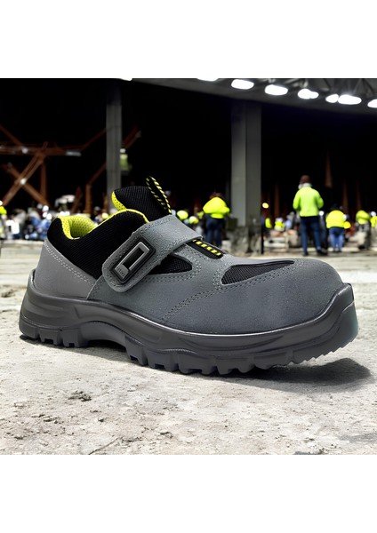 Iş Ayakkabısı Cırtlı Çelik Demir Burunlu 45 Numara Çelik Ara Tabanlı Süet Güvenlik Inşaatçı Ayakkabı fırsatları