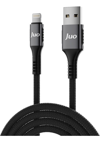 12W 2.4A Usb-A To Lightning iPhone iPad Örgülü Hızlı Şarj ve Data Kablosu 1 Metre
