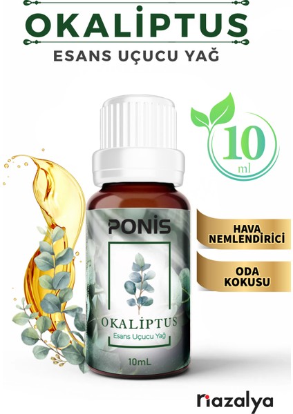 Hava Nemlendiriciler Için Uçucu Oda Koku Yağı Esansiyeli Okaliptus 10 Ml.