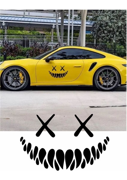 Şeytan Gülen Yüz Sticker Araba Oto Motosiklet Karavan Etiket 02131