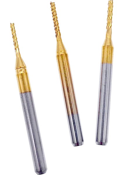 Huhao 1 Adet 3.175MM Shank Freze Kesicisi Arac Mikroı Cnc Gravür Yönlendirici Bit Karbür End Mill Yönlendirici Bit Ahşap Mdf 3.175X1.5X1