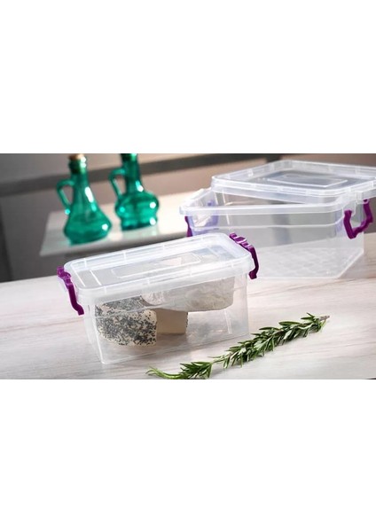 1,25 Lt Plastik Saklama Kabı 2 Adet 13X20X8