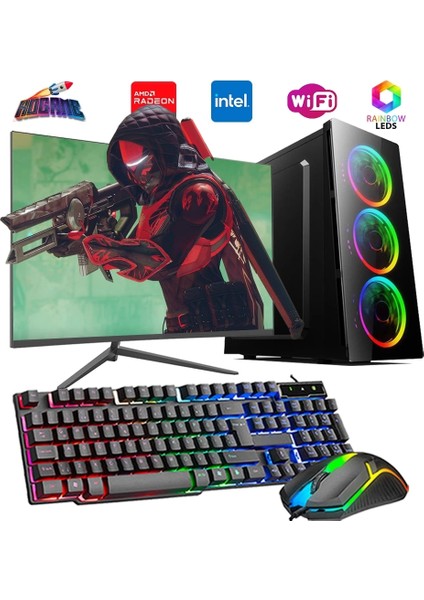 Intel I5 4n 8gb 480GB SSD 4gb RX550 21.5" Monitörlü Oyun Bilgisayarı