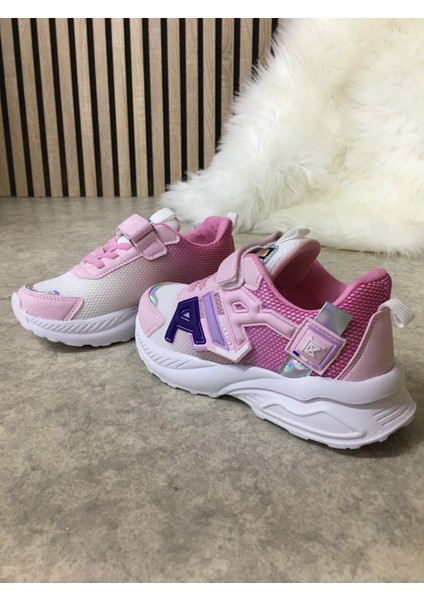 Günlük Erkek Kız Çocuk Sneaker Lastik Bağcıklı Cırtlı Hafif Nefes Alabilen Spor Ayakkabı 080 modelleri