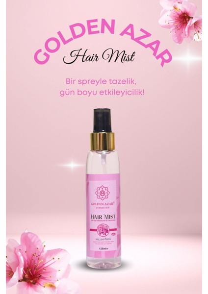 Saç Parfümü Çiçekli Dokunuş 125ML Hair Mist Saçlarınızı Besler ve Uzun Süreli Hoş Bir Koku Bırakır
