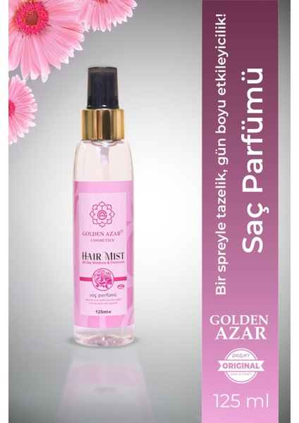 Saç Parfümü Çiçekli Dokunuş 125ML Hair Mist Saçlarınızı Besler ve Uzun Süreli Hoş Bir Koku Bırakır