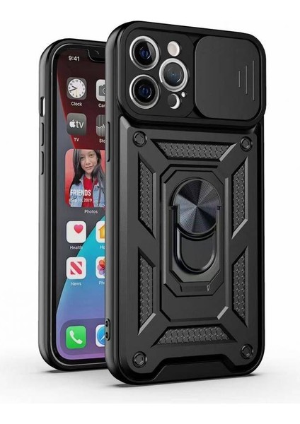 Kızaklı Tank Kılıf Apple iPhone 11 Pro Siyah