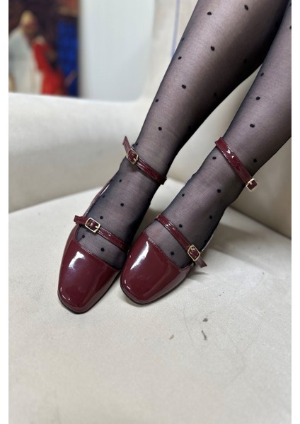 Günlük Kadın Kare Burunlu Ayarlanabilir Tokalı Arkası Açık Kalın Baretli Kısa Topuklu Ayakkabı 911 fiyatları