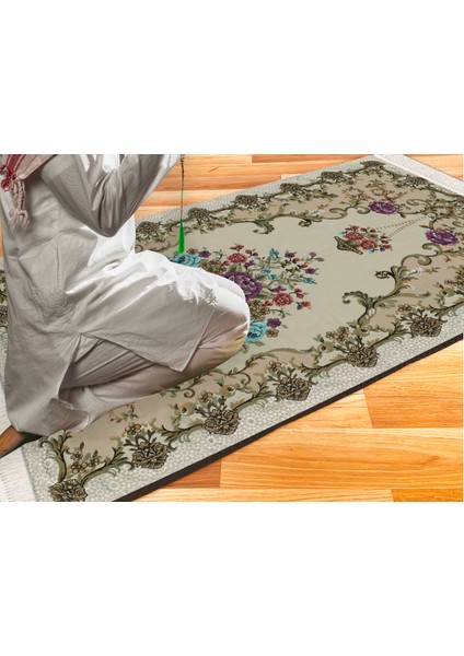 Kadife Lüks Seccade Keten Astarlı Namazlık 70x120 cm