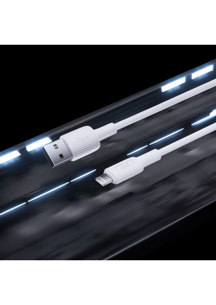 12W 2.4A Usb-A To Lightning iPhone iPad Silikon Hızlı Şarj ve Data Kablosu Beyaz 2 Metre modelleri
