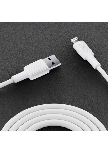 12W 2.4A Usb-A To Lightning iPhone iPad Silikon Hızlı Şarj ve Data Kablosu Beyaz 2 Metre fırsatları