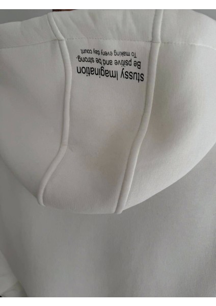 By Kea Üç Iplik Kapşonlu Baskılı Sweatshirt - Beyaz fiyatları