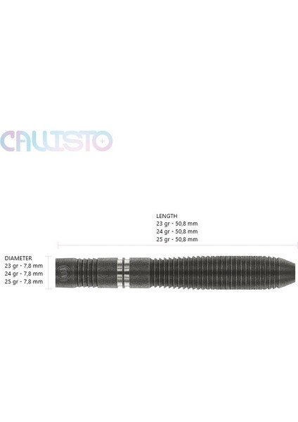 Callisto 2 %90 Tungsten Çelik Uçlu Dart Oku modelleri