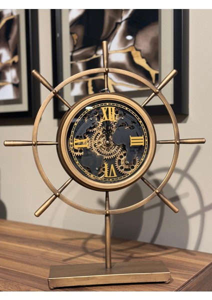 Vitale Metal Gemici Duvar Saati 47*53*8 cm AK.JI0041