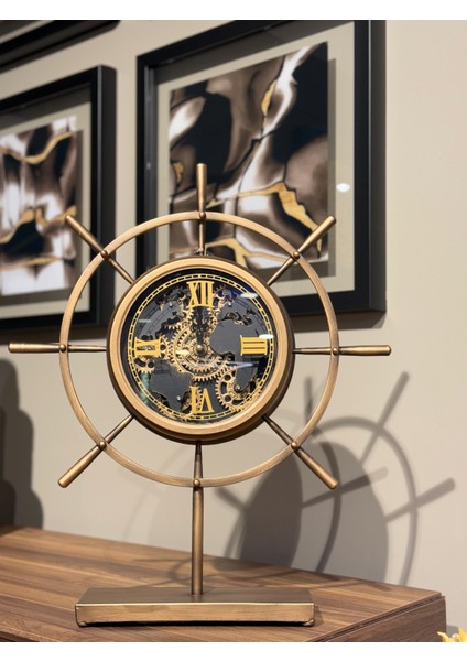 Vitale Metal Gemici Duvar Saati 47*53*8 cm AK.JI0041