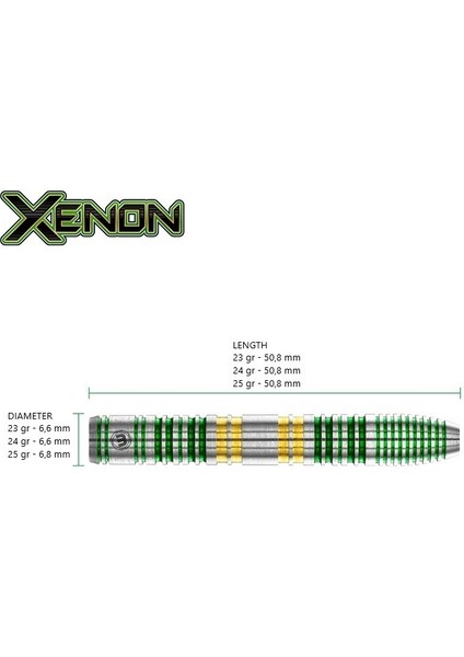 Xenon %90 Tungsten Çelik Uçlu Dart Oku modelleri
