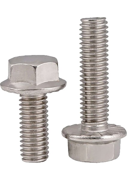 Civata Standart 10'lu Paket Dın 6921.S Flanşlı Akb Tırtıllı 8.8 Metrik 10X1,50X25