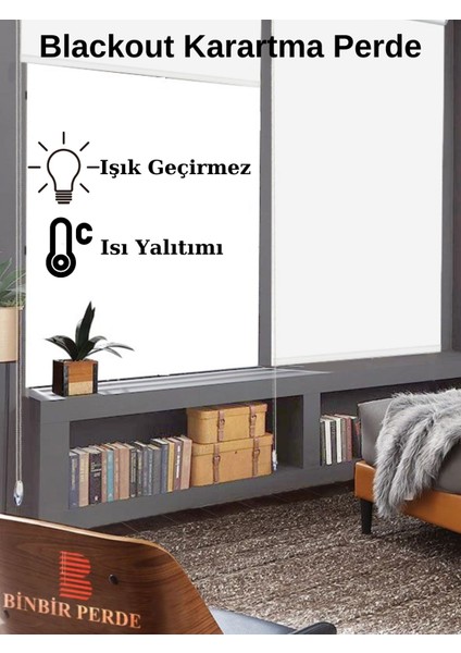 Karartma Blackout Beyaz Işık Gerçimez Stor Perde