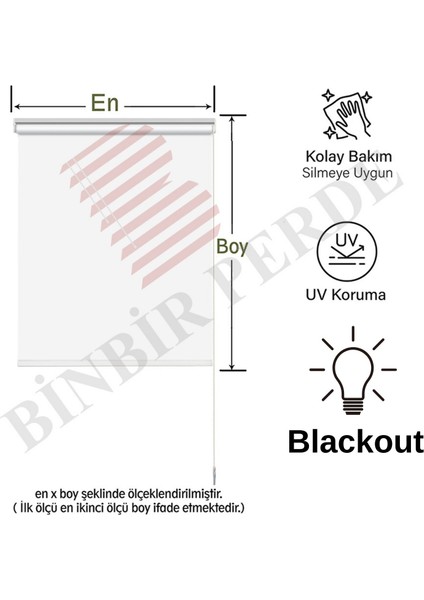 Karartma Blackout Beyaz Işık Gerçimez Stor Perde