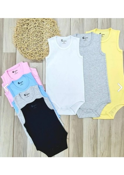 Büyük Boy Çocuk Çıtçıtlı Body 2-3-4-5-6-7-8-9-10-11-12 Yaş Çocuk Body (5 Adet)