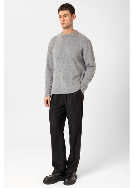 Gri Yün Görünümlü Erkek Kazak fiyatları