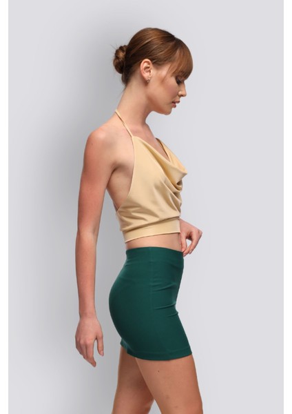 Mu | Slim Fit Mini Etek - Zümrüt Yeşili fiyatları