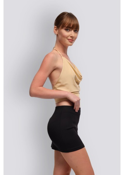 Mu | Slim Fit Mini Etek - Siyah modelleri