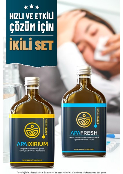 Influenza Için Etkili Destek Seti Bitkisel 200MLX2 (Apaixirium-Apafresh)