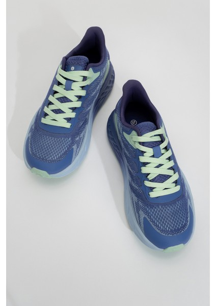 Kadın Spor Kalın Taban Bağcıklı Sneaker Hj 24817Z Mor