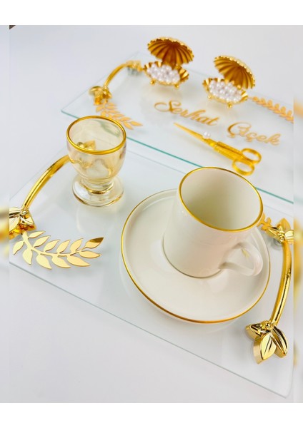 Embrace Gold Şeffaf Söz Tepsisi