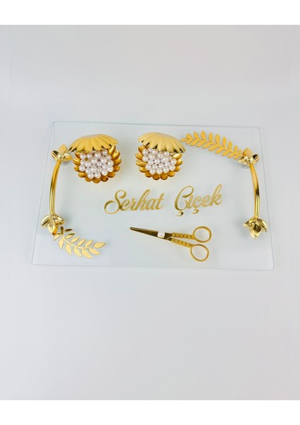 Embrace Gold Şeffaf Söz Tepsisi