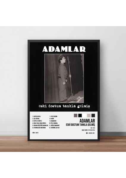 Adamlar - Eski Dostum Tankla Gelmiş / Çerçeveli Poster Tablo