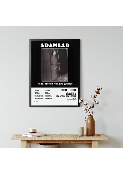 Adamlar - Eski Dostum Tankla Gelmiş / Çerçeveli Poster Tablo