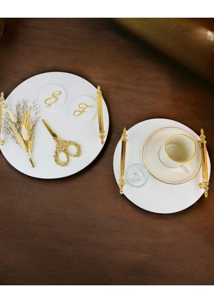 Commitment Gold Polyester Nişan Tepsisi