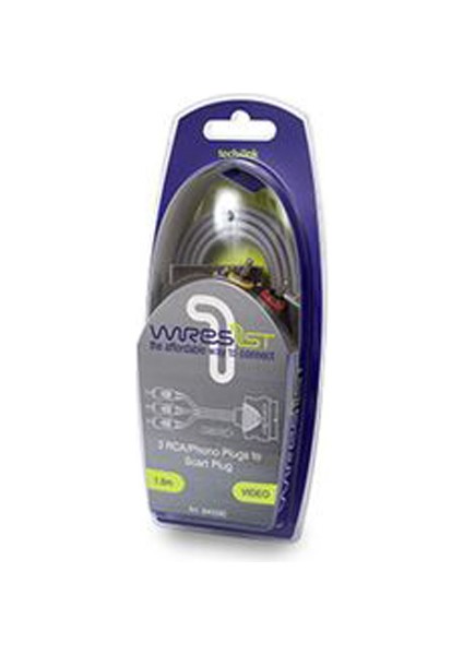 Rca Kablo Scart Plug To 3 Rca/phono Rgb Plugs Art. 640880 1.5 Metre
