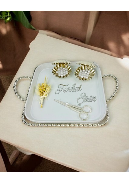 Spark Gümüş Söz Tepsisi ve Damat Kahve Fincanı