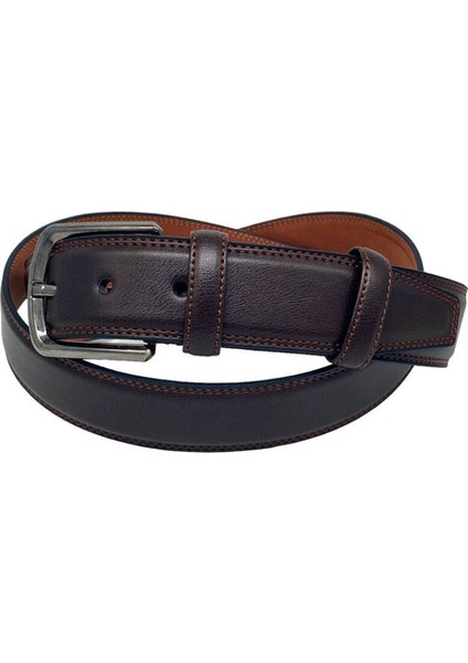 3.5 Cm. Klasik Suni Deri Düz Renk Erkek Kemer Kahverengi fiyatları
