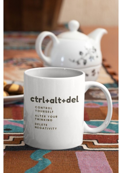 Ctrl Alt Del Baskılı Kupa - Control Yourself