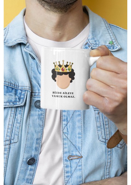 Prens Baskılı Kupa - Bizde Aileye Yamuk Olmaz. fiyatları