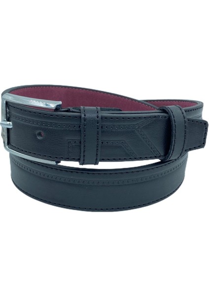 3 cm Klasik Suni Deri Çocuk Kemeri