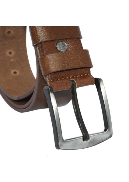 4.5 Cm. Spor Hakiki Deri Kemer Fındık Düz