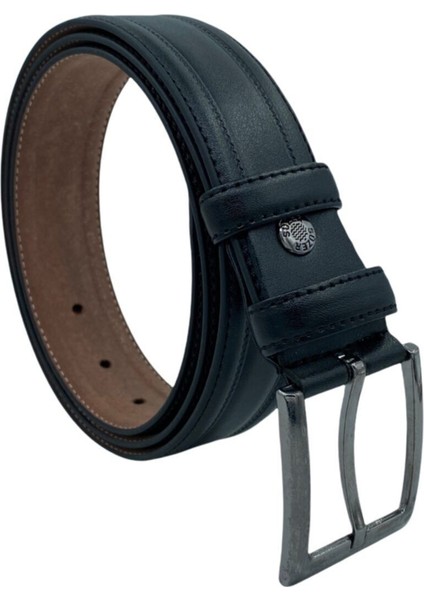 * 3.5 Cm. Klasik Suni Deri Desenli Model Kemer Siyah modelleri