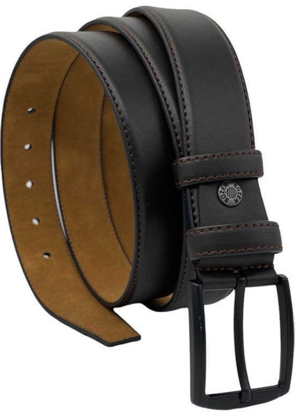 3.5 Cm. Battal Klasik Suni Deri Düz Renk Kemer Kahverengi modelleri